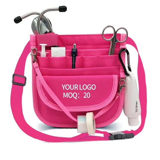 Custom Pink Large Capacity PU Leather Waterproof Waist Bag Fanny Pack