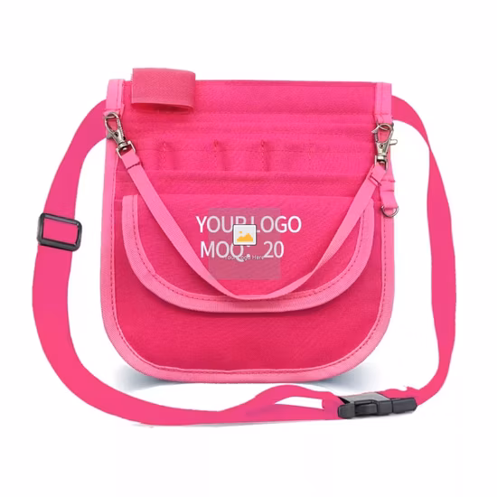Custom Pink Large Capacity PU Leather Waterproof Waist Bag Fanny Pack