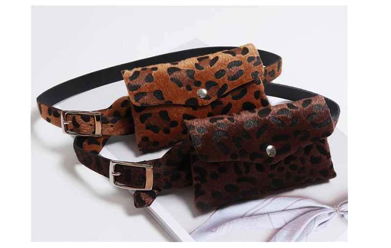 Sh1846 Leopard PU Leather Belt Bags Pouch Woman Streetwear Chest Waist Bag Shouler Female Womens Fashion Luxury Fur Fanny Pack for Women