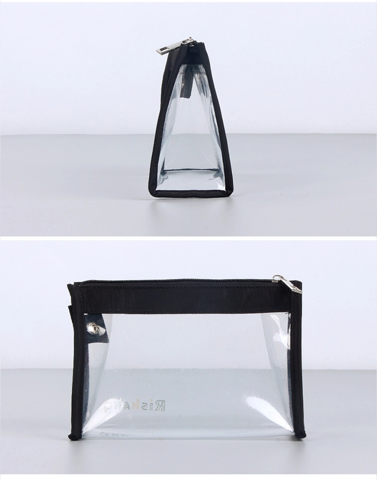Christmas Hot Selling TPU Clear Small Tall Transparent Square Makeup Toiletry Toilet Bags for Package Cosmetics