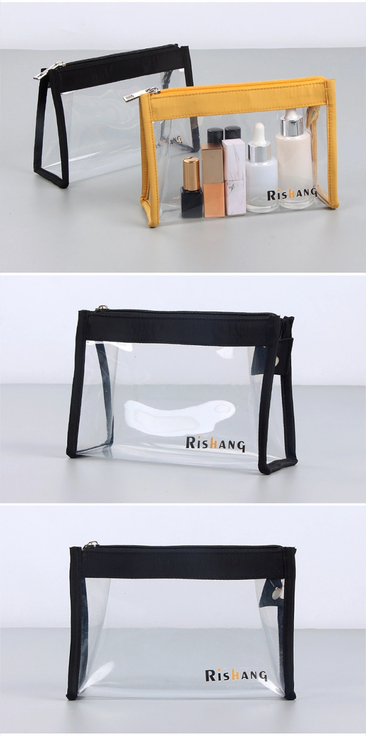 Christmas Hot Selling TPU Clear Small Tall Transparent Square Makeup Toiletry Toilet Bags for Package Cosmetics