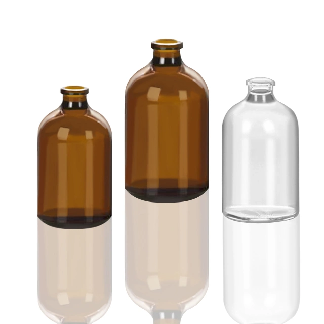 Amber Clear Glass Bottle /Essential Glass Bottle 1oz /Medical Bottle for Injection/Infusion Set