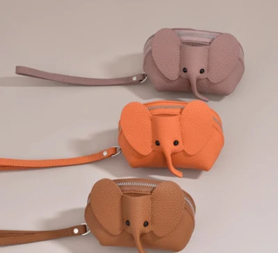 Mini Elephant Coin Purse in Leather (DX-007)