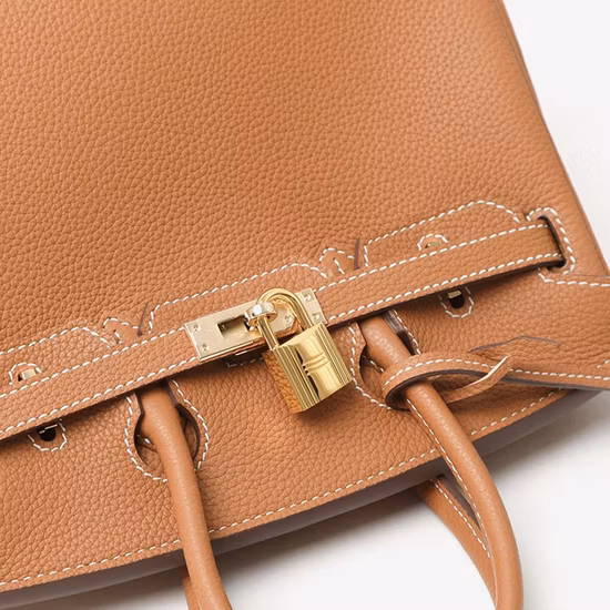 Women Togo Leather Designer Tote Bag
